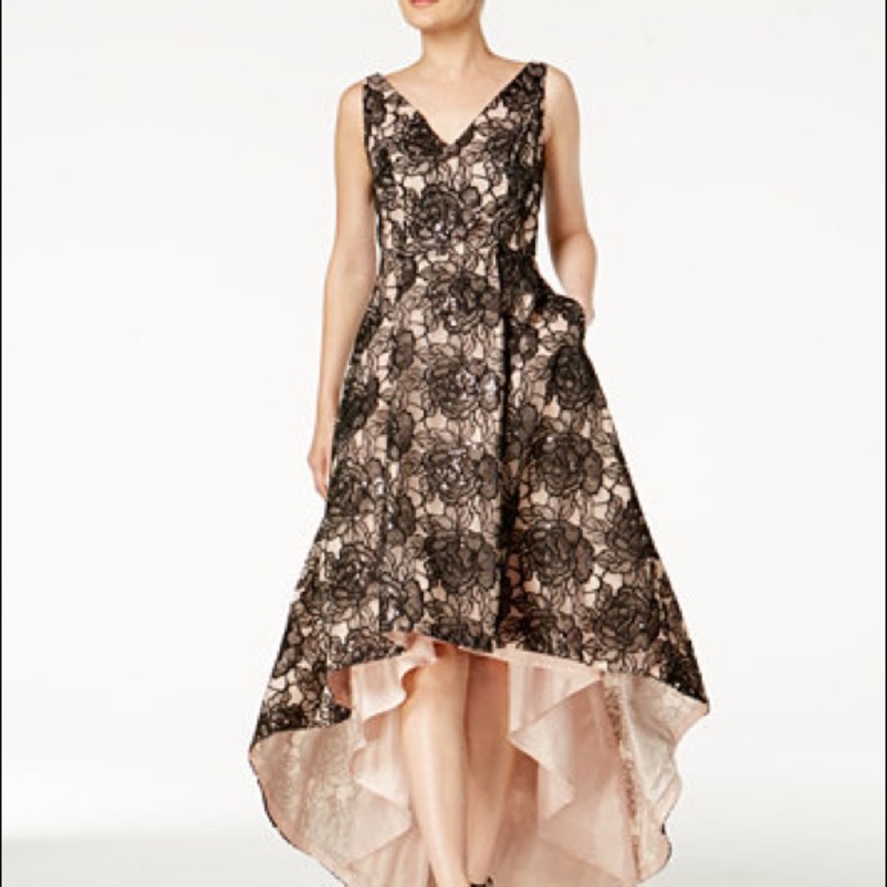 Calvin Klein Sequin High-Low Gown size 4 NWT